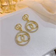 ( Silver needle Gold)silver Korea geometry earrings fashion all-Purpose earring personalityins brief woman